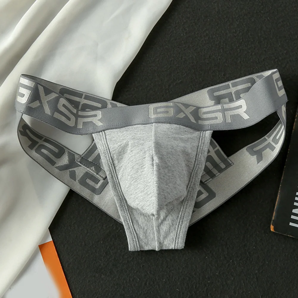 سراويل داخلية بوكسر رجالية قابلة للتنفس مع حقيبة تدعم ملابس داخلية قطنية مطبوعة بلون سادة مصممة لراحة ومتانة #2