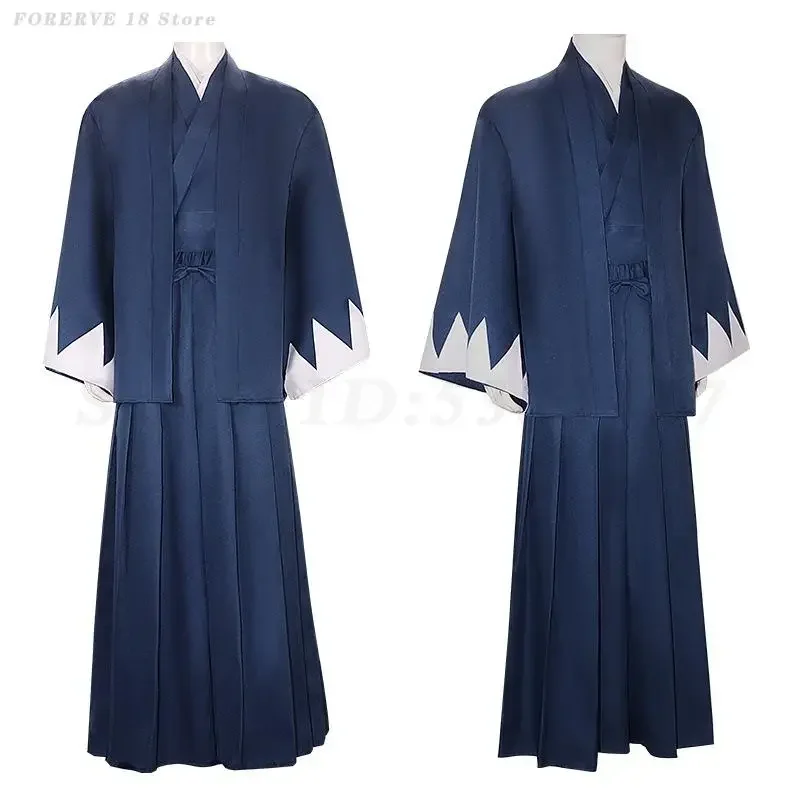 

Navy Blue Japanese Kimono Outfit Anime Ao No Miburo Nio Chirinu Cosplay Costume Halloween Party Uniforms Men's Role Play Clothes