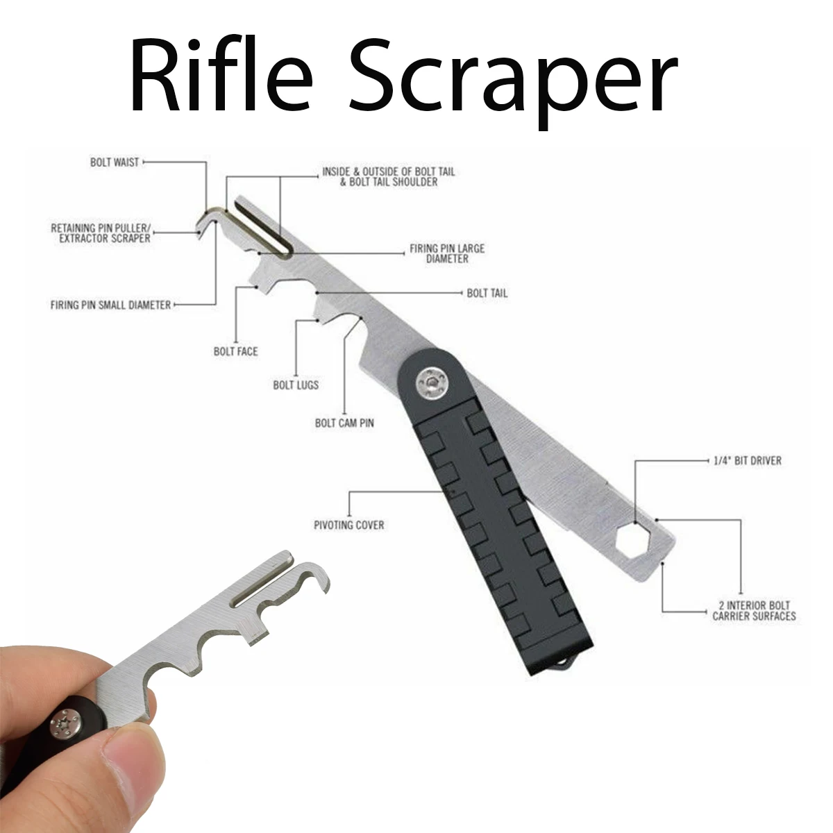 

Тактическая сталь для AR 15 AR-15 M4 BCG, инструмент для удаления углерода, скребок, скребки для винтовки, инструменты 223/5,56 AVAR15S, охотничий пистолет
