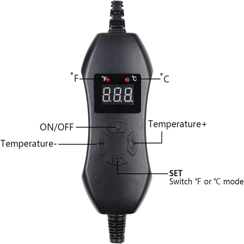 Seedling Heat Mat With Thermostat With Temperature Setting From 5℃ To 42℃ For Plants Growth,Germination EU Plug