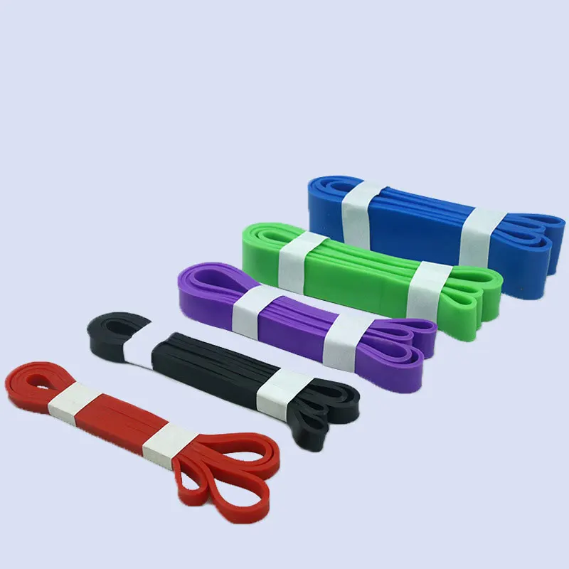 Banda elástica de látex para Fitness, banda de resistencia para ejercicio, cordón elástico, cable de tracción TPE, 1 ud.