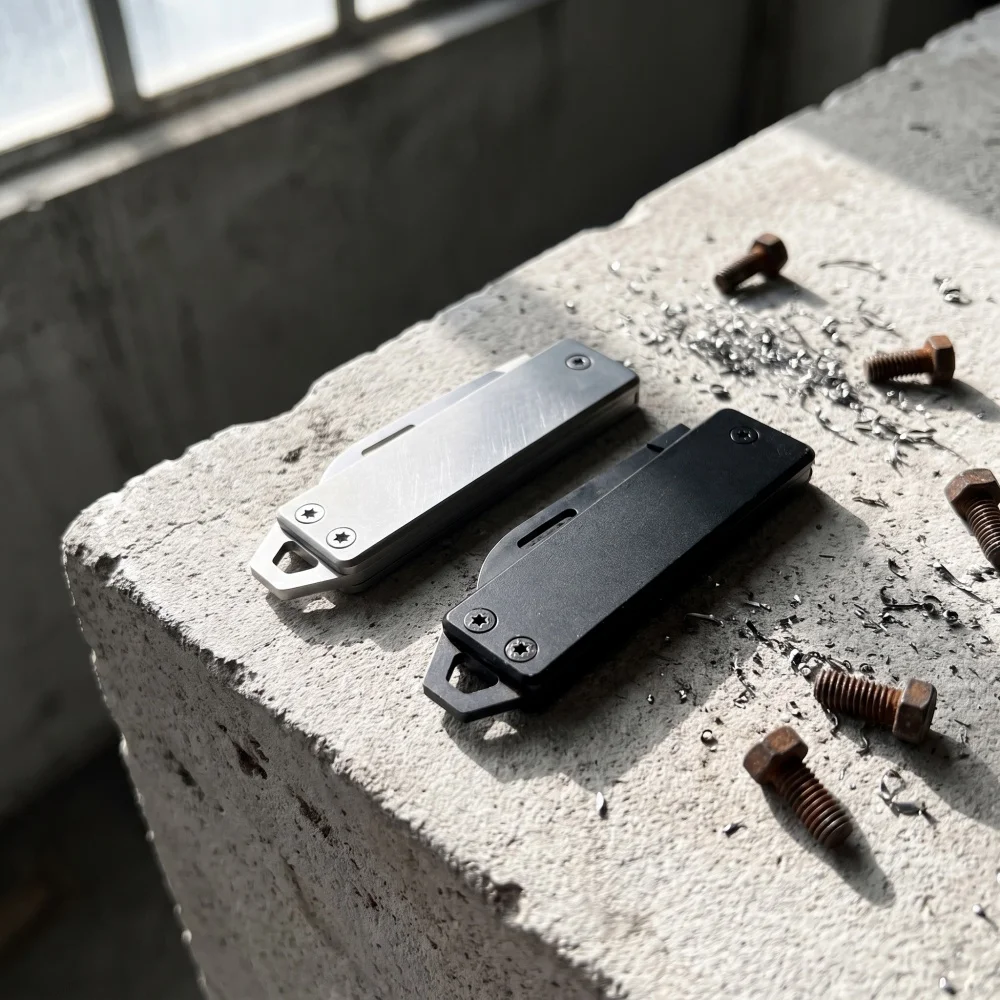 High-Quality 420 Steel Handle Compact Package Opening Rope Cutting Pocket Knife EDC Micro Keychain Folding Knife Outdoor Knives
