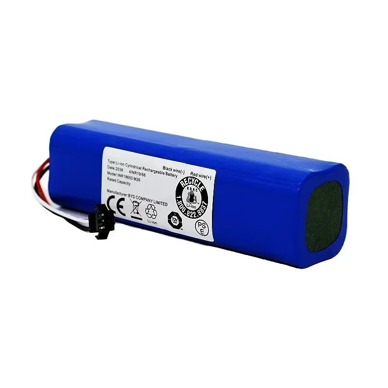 NEW253 14.4V 5200mAh Li ion Battery Rechargeable Battery Pack for Xiaomi Viomi S9 ROIDMI EVE PLUS Robotic Vacuum Cleaner Accesso