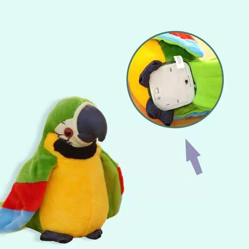 Talking Parrot Toys For Baby Electric Plush Decoration Early Education Baby Toys Repeat Reading Recording Cute Dolls Kids Toys