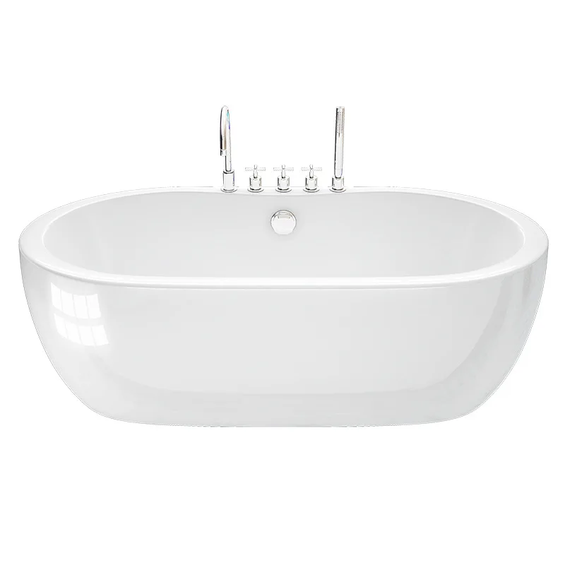 Can be equipped with faucet oval series 1.7 meters integrated process independent acrylic bathtub