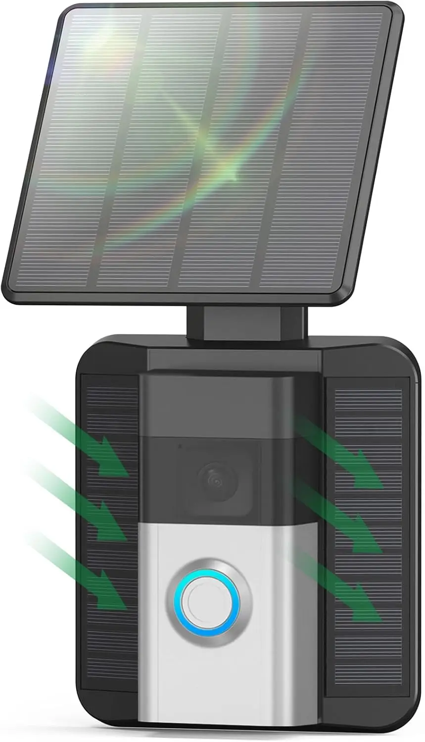 

Solar Charger for USB-C Battery Doorbell, Waterproof Adjustable Panel, Not for Micro-USB