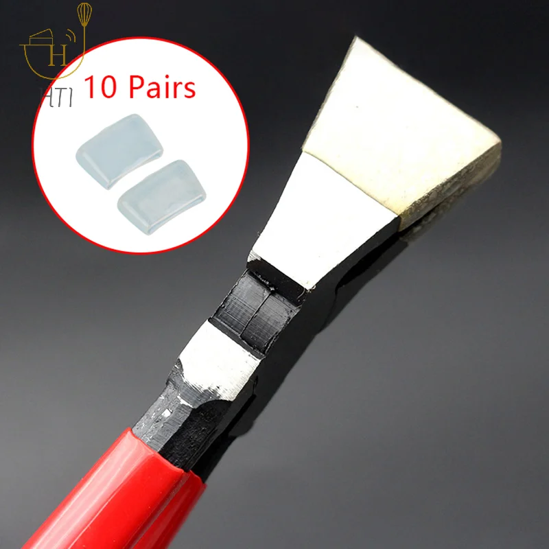 10Pairs Rubber Tips Replaceable Protect Cover Protection For Glass Cutting Tool Nippers Glass Breaking Pliers Stained Glass Work