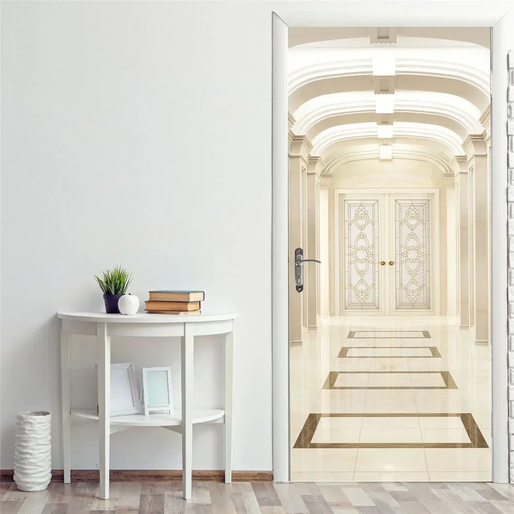 3D Door Sticker Poster Home Art Decorative Wallpaper Vinyl Waterproof Modern Beauty Murals