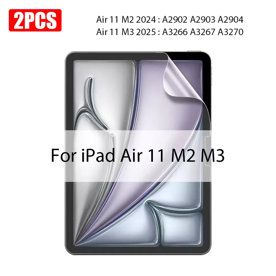 2 Stück iPad Displayschutzfolien mit Papiergefühl für iPad Pro 11 10./11. Generation, iPad 7/8/9. Generation, Air 6 4 5 10.9 13 12.9 M2 M3 M4 Mini6 7 Folie