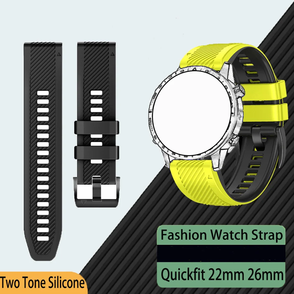 26 مللي متر 22 مللي متر حزام ساعة سيليكون ل Garmin غريزة 3 45 50 مللي متر Fenix E 8 7X 7 Pro 6X 6 Pro ساعة ذكية QuickFit معصمه سوار