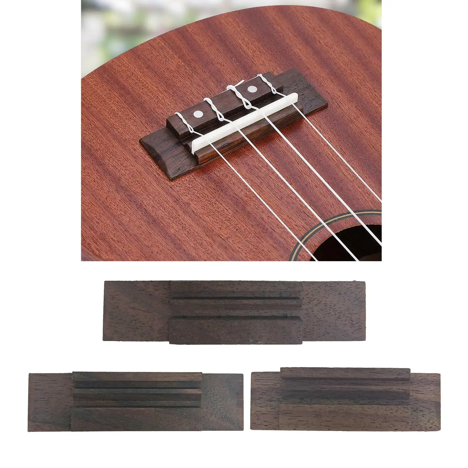 4-String Rosewood Ukulele Bridge for 21/23/26\'\' Guitar Bass