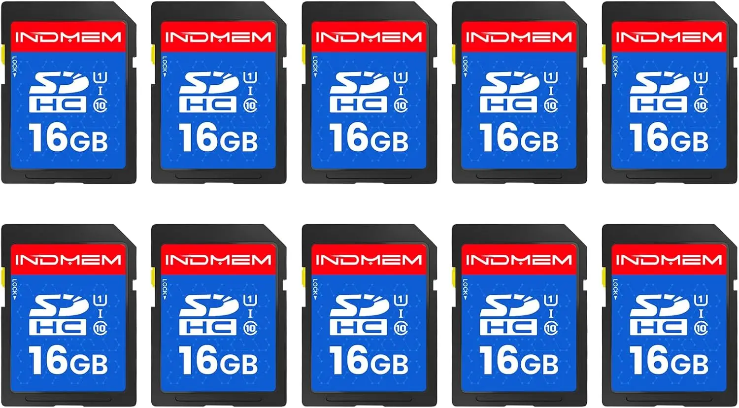 16GB Sd Card 10-Pac…