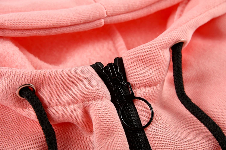 Herbstliche Einteiler-Sets: Sweatshirt-Kapuzen-Jumpsuit für Damen, lässige Sportsets, Winter-Reißverschluss-Set mit gerader Hose. – Detail 21