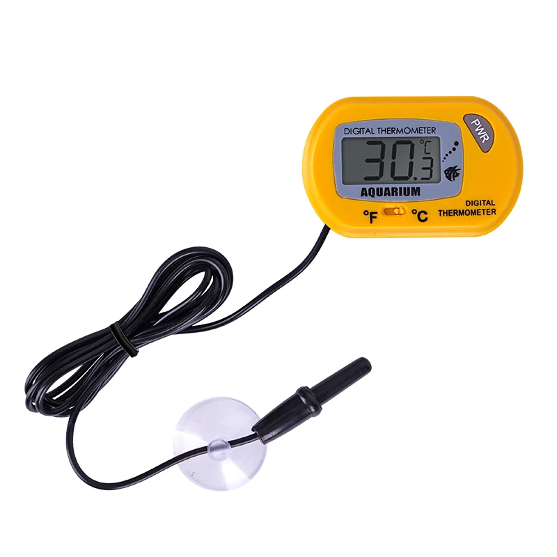 Fish Tank Thermometer LCD Digital Aquarium Temperature Water Meter Aquarium Temp Detector Fish Alarm Pet Supplies Tool Aquatic