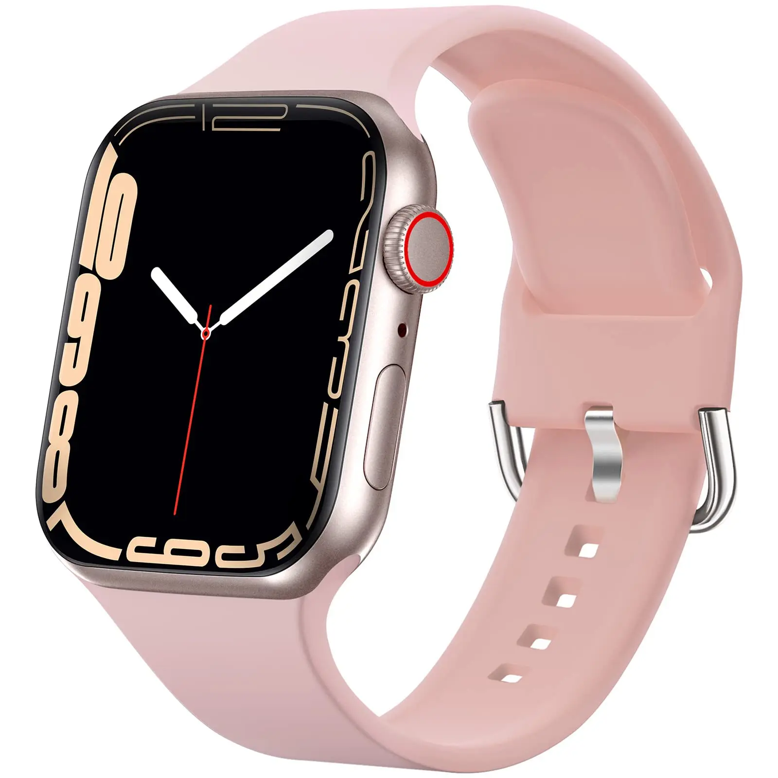 Silicone band For Apple Watch strap 40mm 44mm 45mm 41mm 38mm 42mm 49mm 40 44 45 mm bracelet iWatch series 8 Ultra 6 3 se 7 band