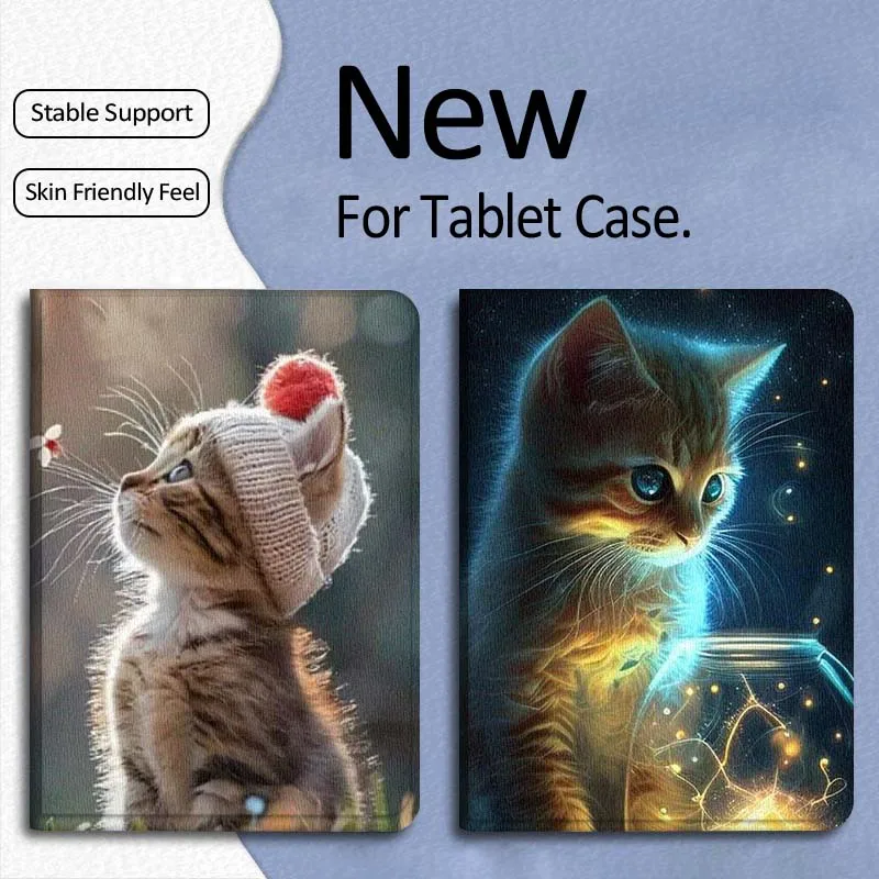 

Art Flower Cat Popular Gift For Xiaomi Mi Pad Mini 4 5 6 7 SE Pro Plus Redmi Pad 2 SE 2025 8.8 11 Foldable Tablet Case