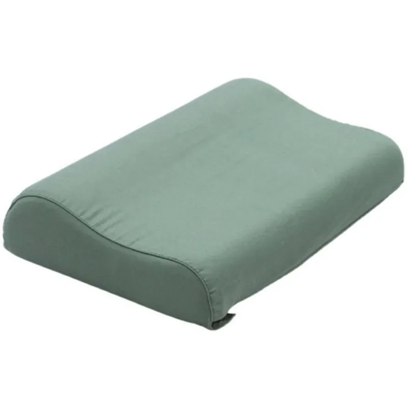 Civil disaster relief green neck pillow single dormitory emergency rescue cotton pillow olive green hard cotton pillowcase
