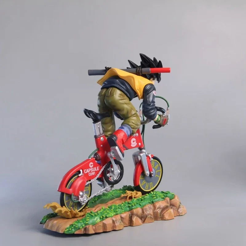 Dragon Ball Cartoon Son Goku Anime Figure Bicycle Goku Gk Statue Figurine Model Doll Pvc Collection Ornament Toys Gift