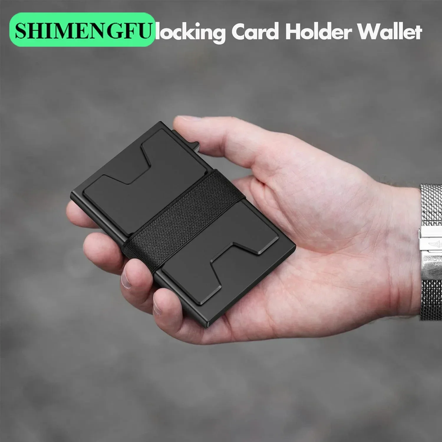 Minimalist Normcore RFID Blocking Metal Credit Card Coin Purse Wallet Anti-Theft