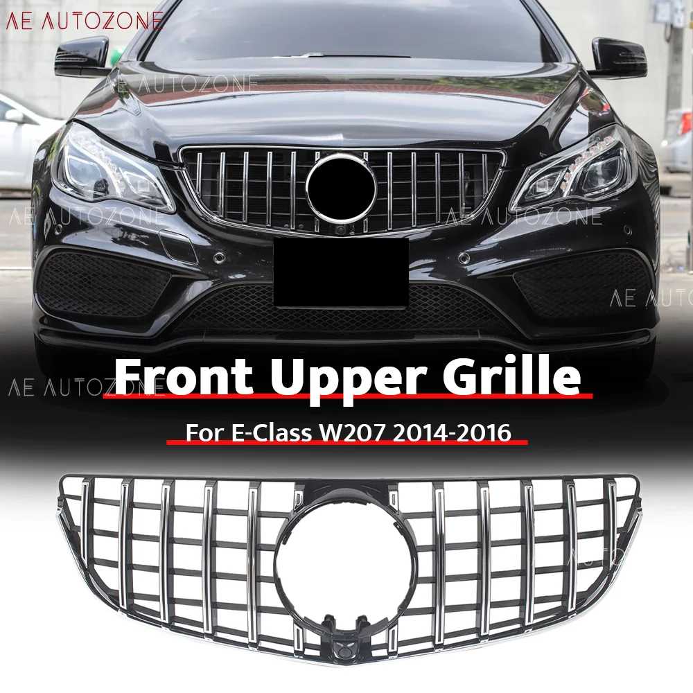 

Chrome Silver Front Bumper Grille For E-Class C207 W207 A207 Coupe Cabrio Pre Facelift 2014-2016 E250 E350 E400 E500