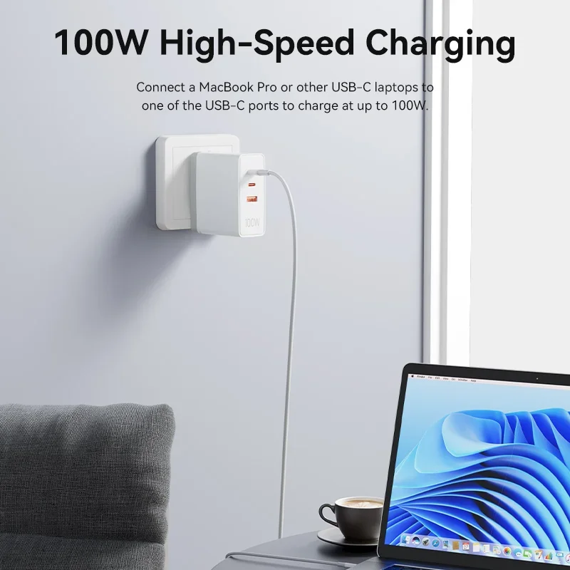 Vention 100W GaN Charger USB Type C Charger for iPhone 14 13 12 11 Pro Max QC 4.0 3.0 Fast Charge for MacBook Tablet PD Charger