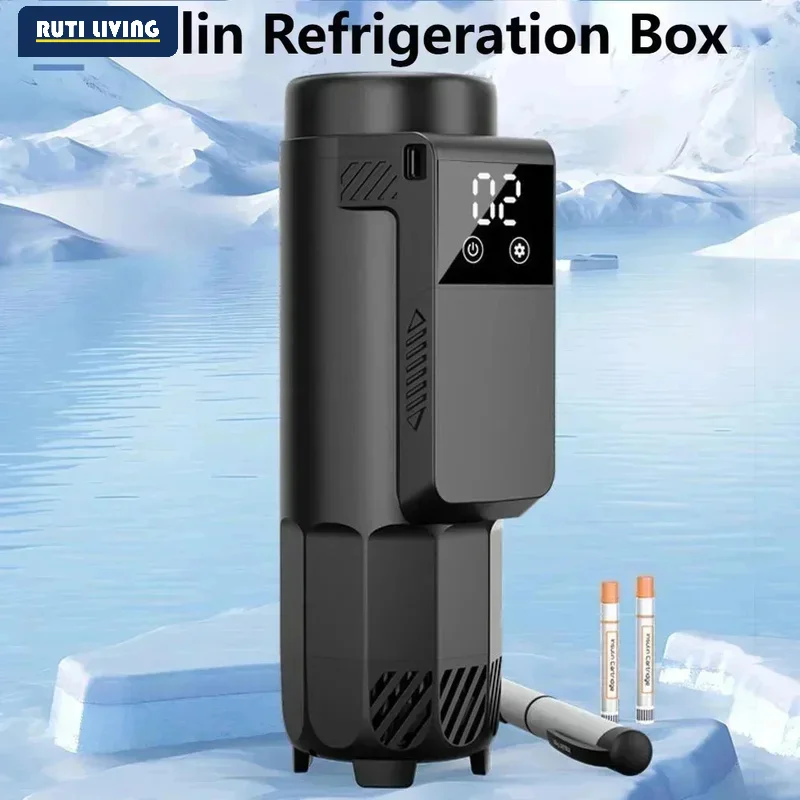 Portable Insulin Cooler with LCD Display USB Rechargeable Medicine Fridge for Travel Home Car Compact Pill Box with Precise