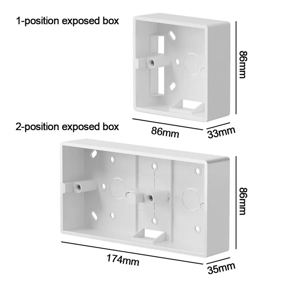 Universal Home Improvement Switch And Socket Apply 86 Type External Mounting Box Switch Socket Box Wall Surface Junction Box