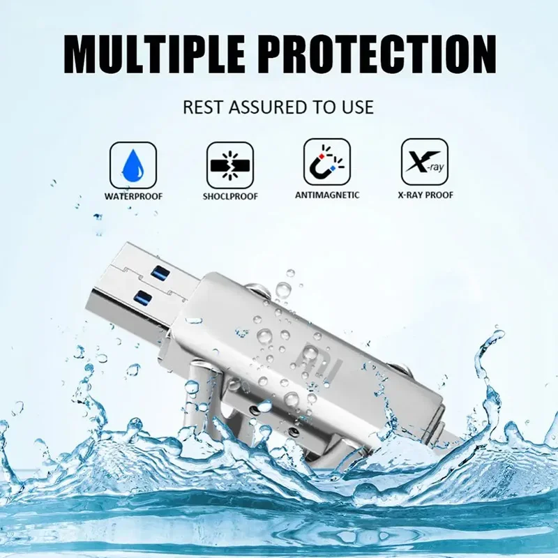 샤오미 OTG USB 펜 드라이브, 2 in 1, 2TB, 1TB, USB 3.1 TYPE-C 플래시 드라이브, 휴대폰 메모리 스틱, 고속 USB 스틱, 새로운 선물