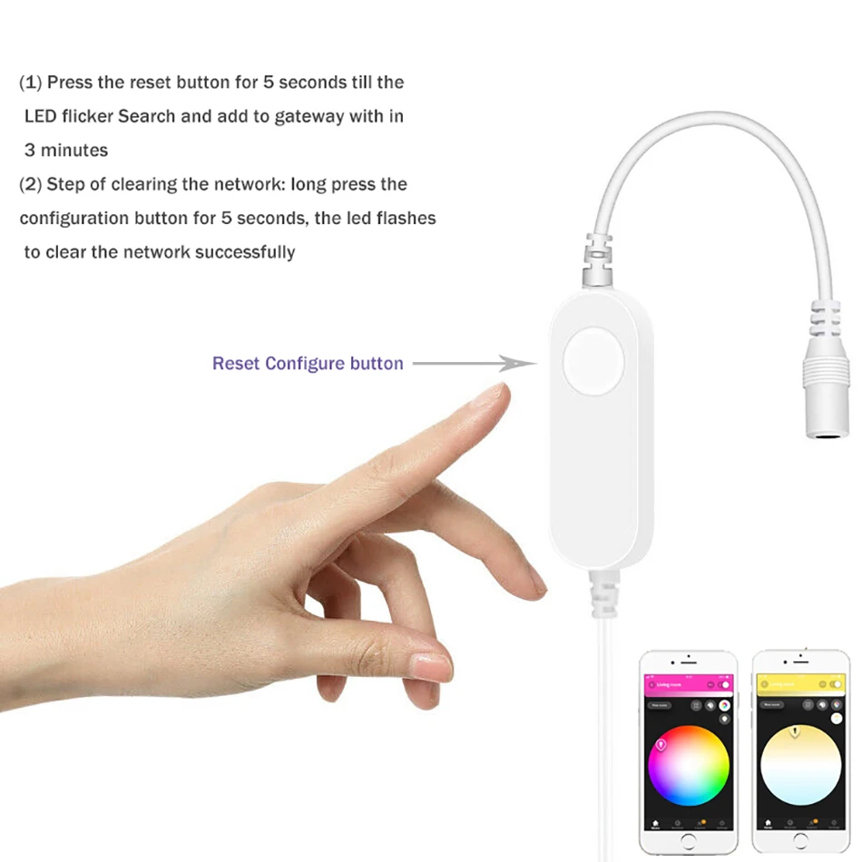 Zigbee Tuya DC5V -24V 5050 RGB/RGBW/RGBCCT/CCT/Dimmer Smart LED Strip Controller APP/Controllo vocale per Echo Plus/SmartThings