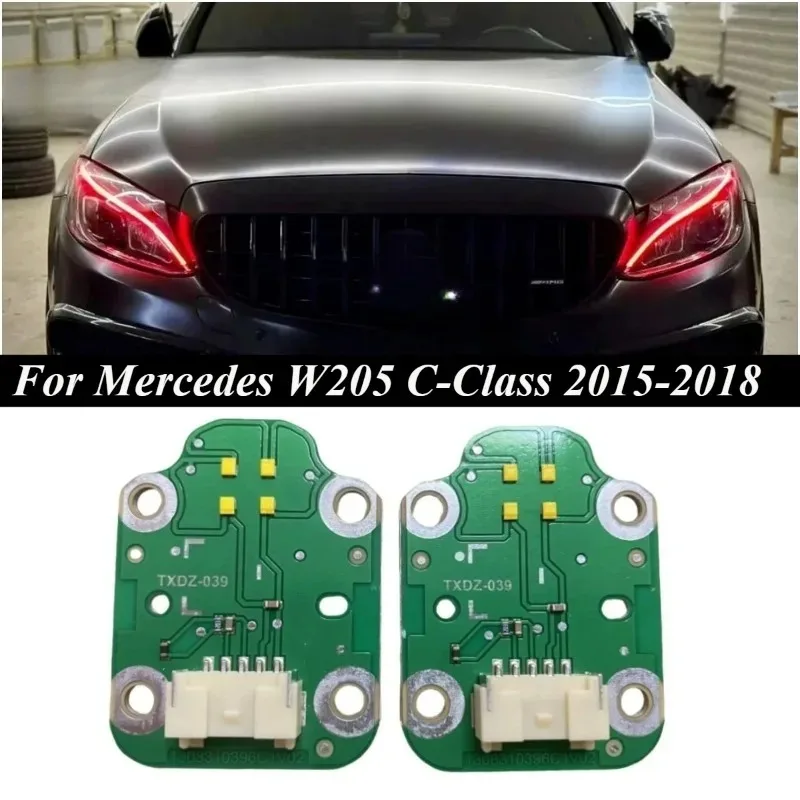 

Red Blue DRL LED Boards For Mercedes W205 C-Class 2015-2018 C200 C300 C180 C220 LED Headlight Daytime Running Light