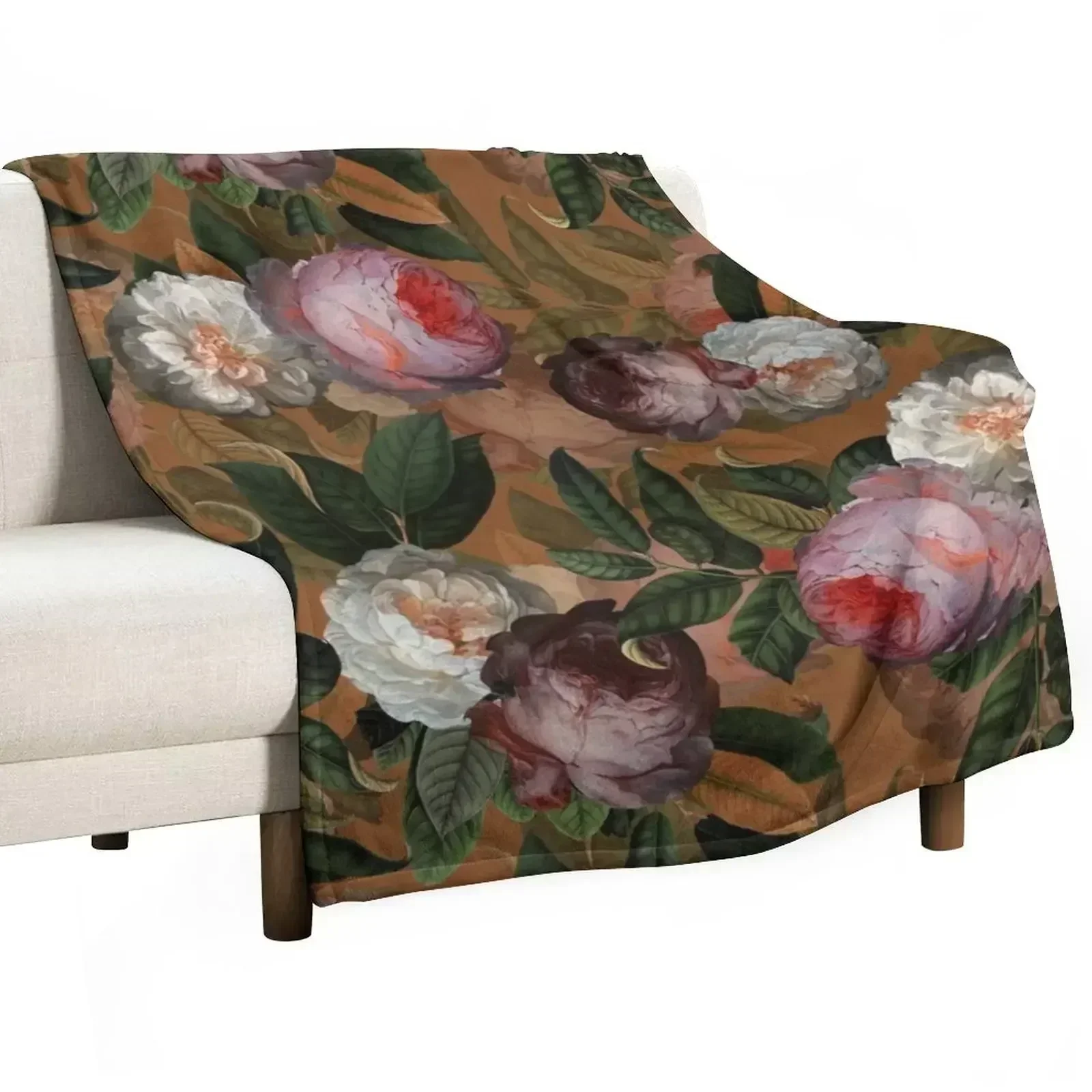 Copper Jan Davidsz. de Heem Vintage Roses Flowers Botanical Garden Throw Blanket Travel for babies wednesday Blankets