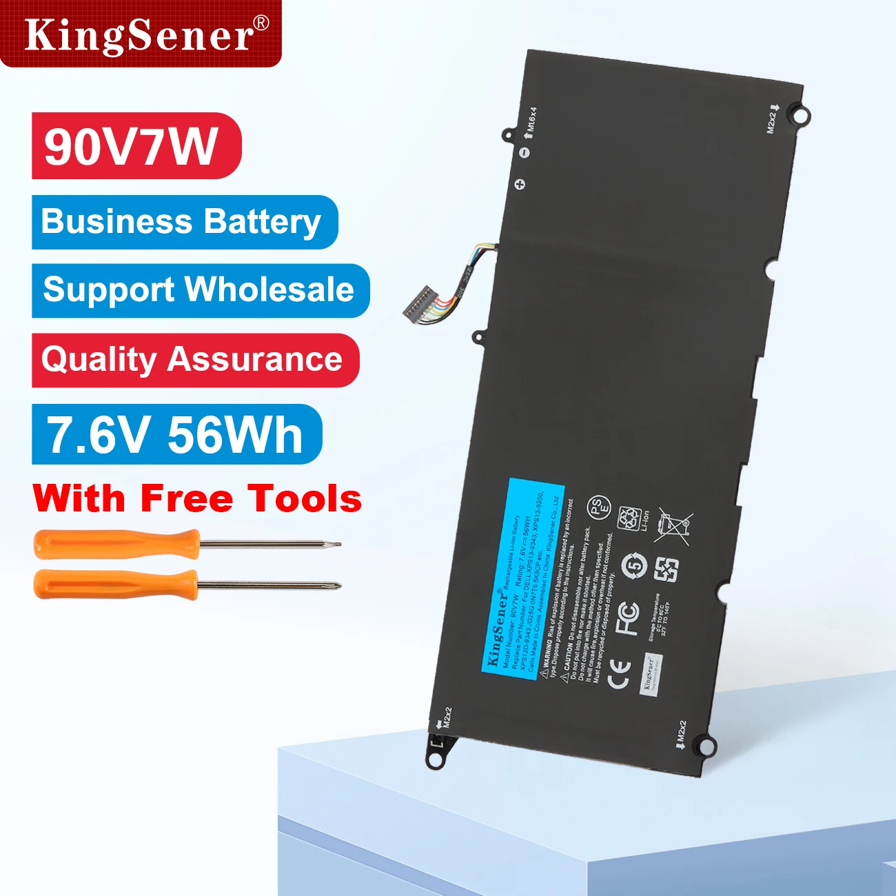 

KingSener 90V7W JHXPY JD25G 090V7W Аккумулятор для ноутбука Dell XPS 13 9343 XPS13 9350 13D-9343 P54G 0N7T6 5K9CP RWT1R 0DRRP 56WH