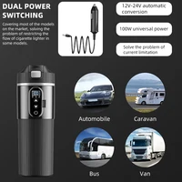 Bouilloire chauffante électrique 12V/24V 500ML, bouteille chauffe-eau en acier inoxydable 304, arrêt automatique, tasse à ébullition rapide pour voiture de voyage 5