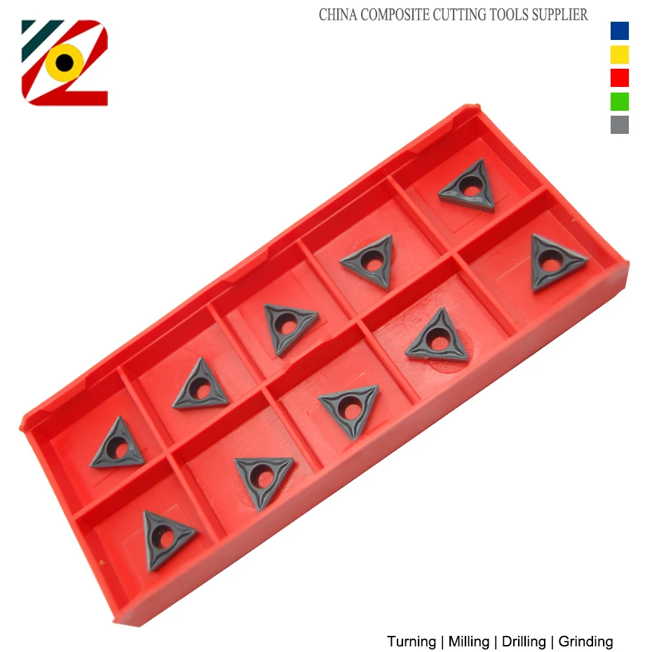 EDGEV insertos de carburo indexables CNC, herramientas de torneado de perforación de tungsteno para acero, TCMT110202, TCMT110204, TCMT110208, TCMT2151, 10 unidades