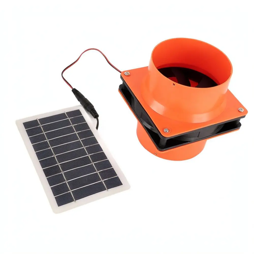 Portable Solar Exhaust Blower For RV Yacht Marine Kitchen Cabin Ventilation Fan Monocrystalline Panel Cooling Device