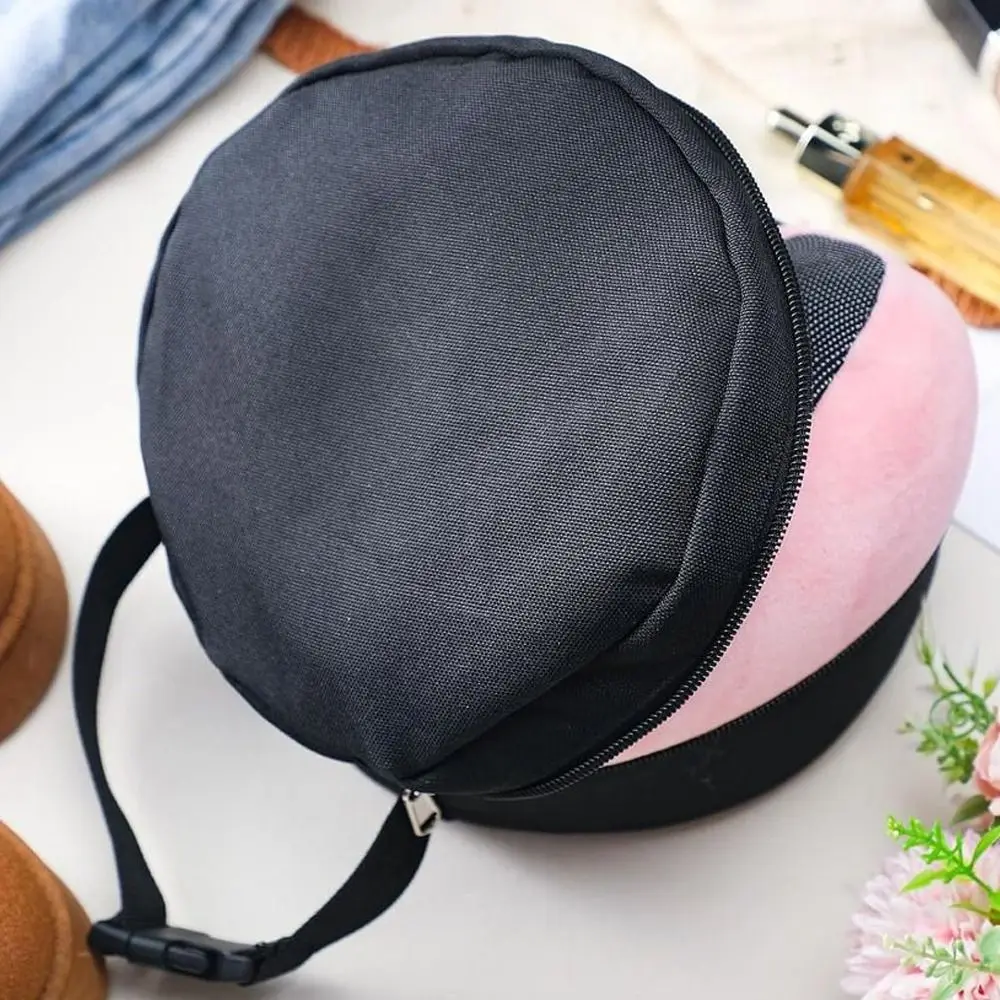 600D Oxford Cloth Travel Neck Pillow Bag Cylindrical Zipper Neck Pillow Storage Bag Convenient Quick Release Clasp Carrying Case