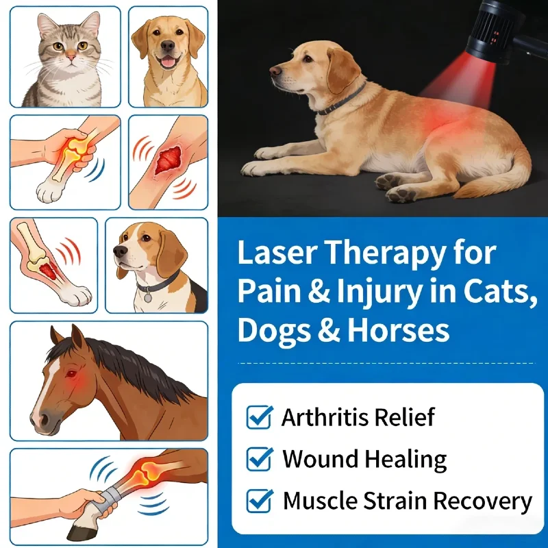 

Лазерный аппарат холодного лазерного излучения премиум-класса IV, 1295 мВт, 650 нм (19 диодов), 808 нм (6 диодов) для лечения дисплазии тазобедренного сустава у собак, послеоперационного восстановления у кошек, боли в спине у лошадей
