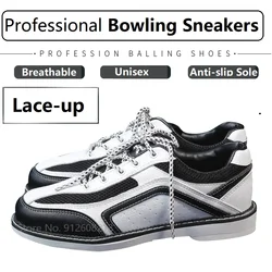 Forniture da bowling per uomo e donna Sneaker da bowling unisex traspirante Scarpe con suola antiscivolo per mano destra Allenatore in morbida pelle PU