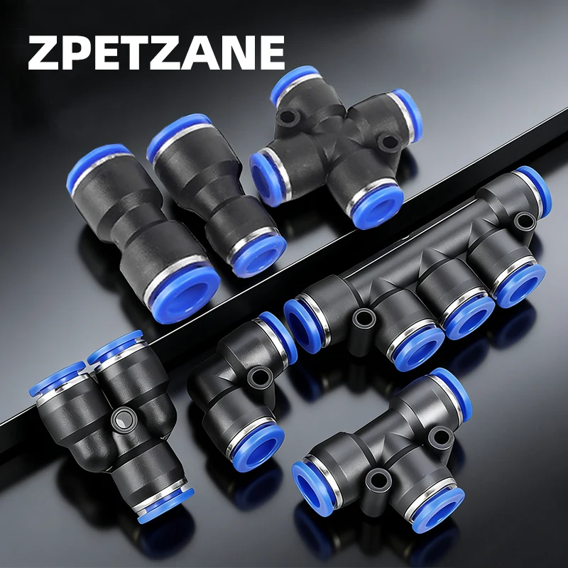 

Пневматический фитинг из полиуретана/PE/PY, черная прямая заглушка для труб, быстрый разъем, аксессуары для воздушного насоса, имперские дюймы