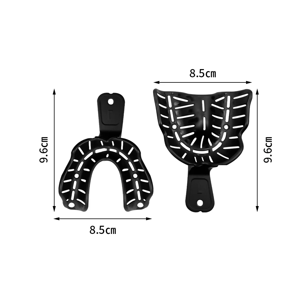 12pcs/Box Dental Tray Plastic Edentulous Impression Trays Hot Molding Initial Denture Model Full Mouth Teeth Holder Dentist Tool