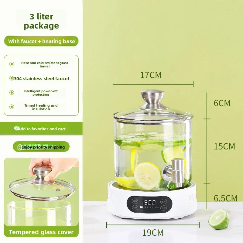 Commercial Electric Beverage Dispenser Glass Juice Milk Warmer Self Serve Buffet Drink Machine