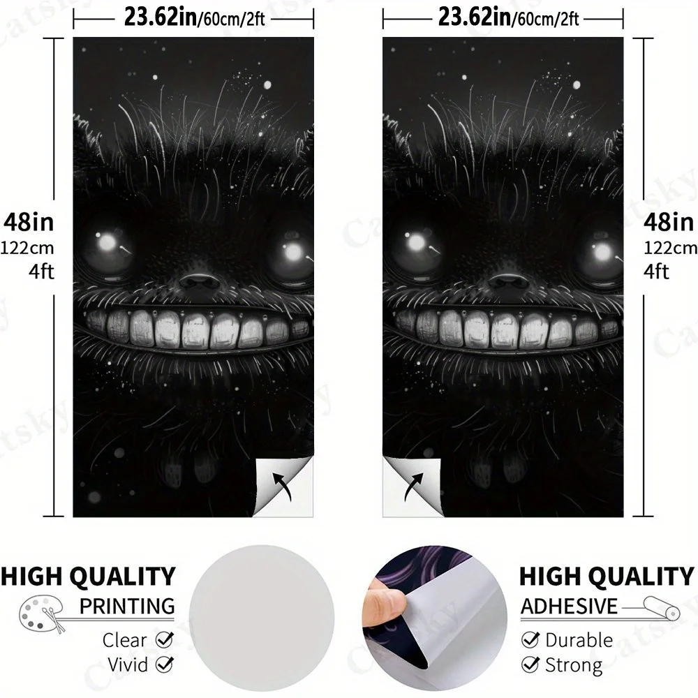 Cute Little Monster,2D Flat Vinyl Sandboard Decals - Budget-Friendly and High Value, Bubble-Free and Easy to Stick, Waterproof W