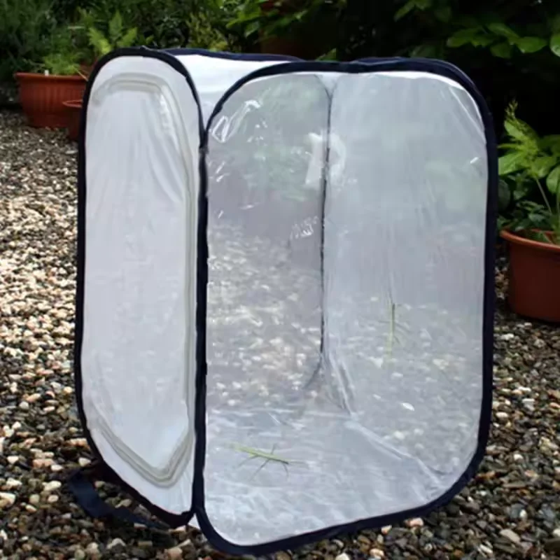 1PC Green /Black Collapsible Insect Cage/Butterfly Habitat Insect Cage Mesh Plant Greenhouse Box Plant Net Cloth 녹색 접이식 곤충 케이지