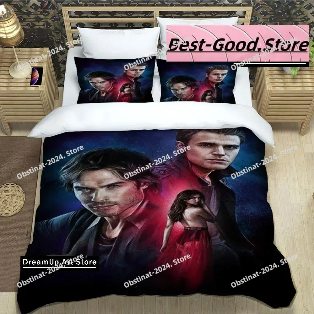 3D Print Vampire Diaries Damon salvator Bedding Set Boys Girls Twin Queen King Size Duvet Cover Pillowcase Bed boys Adult