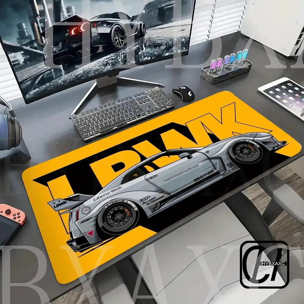 Anime Super Cool Sportwagen-Thema Gaming-Mauspad Speed Control Edition Schwarzes Mauspad Laptop HYBXAXC Spielzubehör PC-Pad
