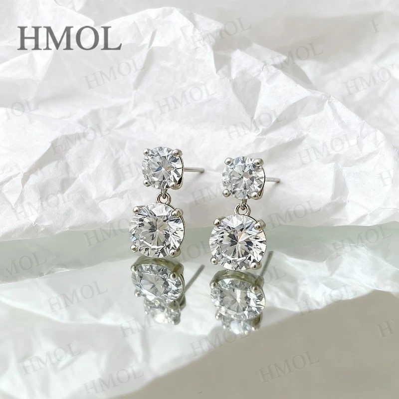 أقراط مويسانيتي ماركيز بتصميم عالي التألق للنساء مناسبة للمناسبات الرسمية والارتداء اليومي أو مجوهرات هدايا العيد