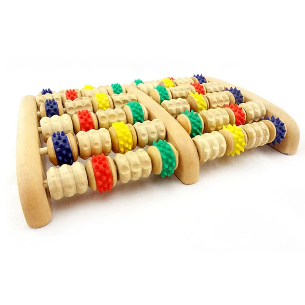 

Foot Massage Roller Solid Wood Muscle Therapy Device for Blood Circulation Improvement Tension Relief Body Energizing Aid