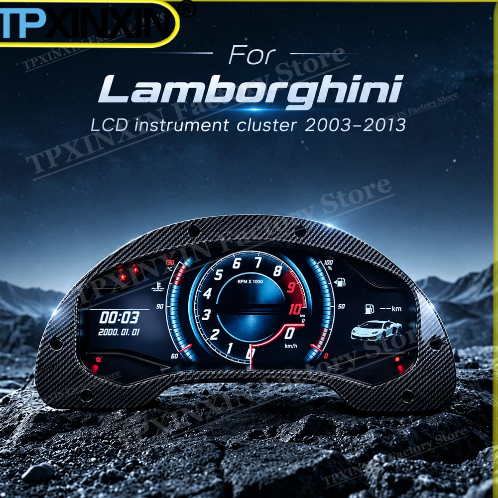 Carbon Fiber Panel For Lamborghini Gallardo LP560 2003~2013 Full Digital Dashboard Virtual Cockpit Digital Instrument Cluster