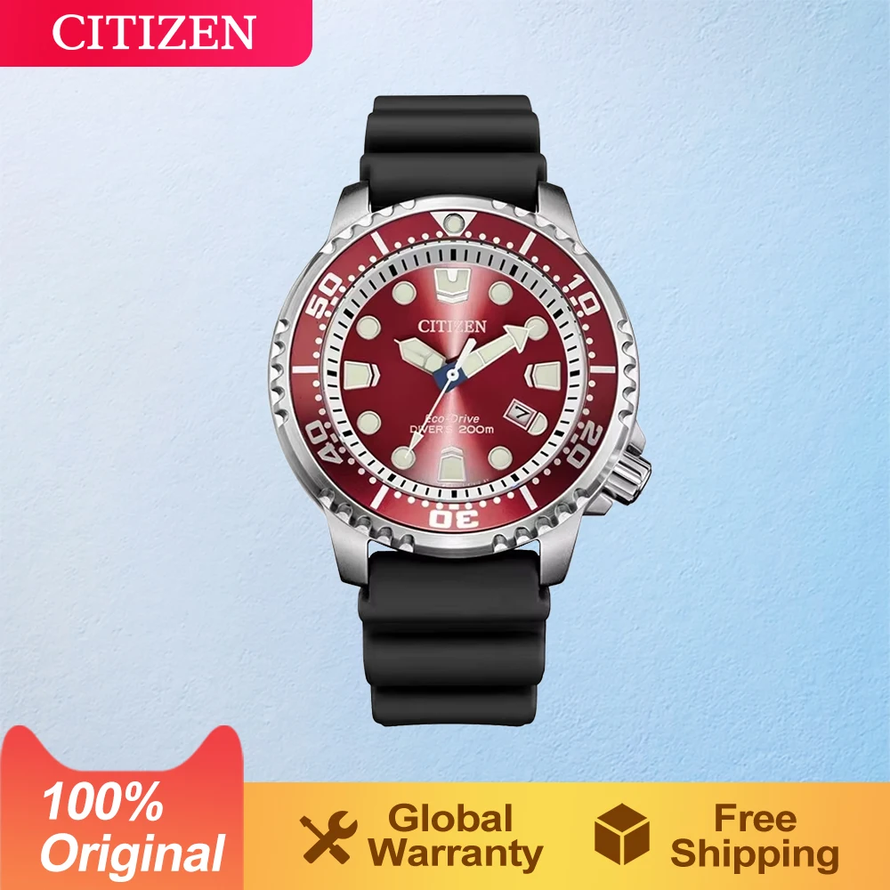 

CITIZEN Original Japan Watch For Men Eco-Drive Sports Diving 20Bar Waterproof Luminous Men's Watches BN0159-15X