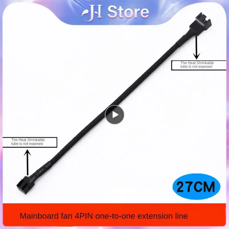 Pwm Temperature Control Line Safe And Durable Pressure Resistance Motherboard Fan Extension Cable Stable Output Pvc Insulation